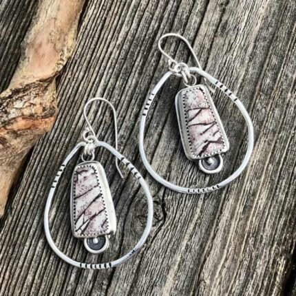 Carved antique silver plated earrings